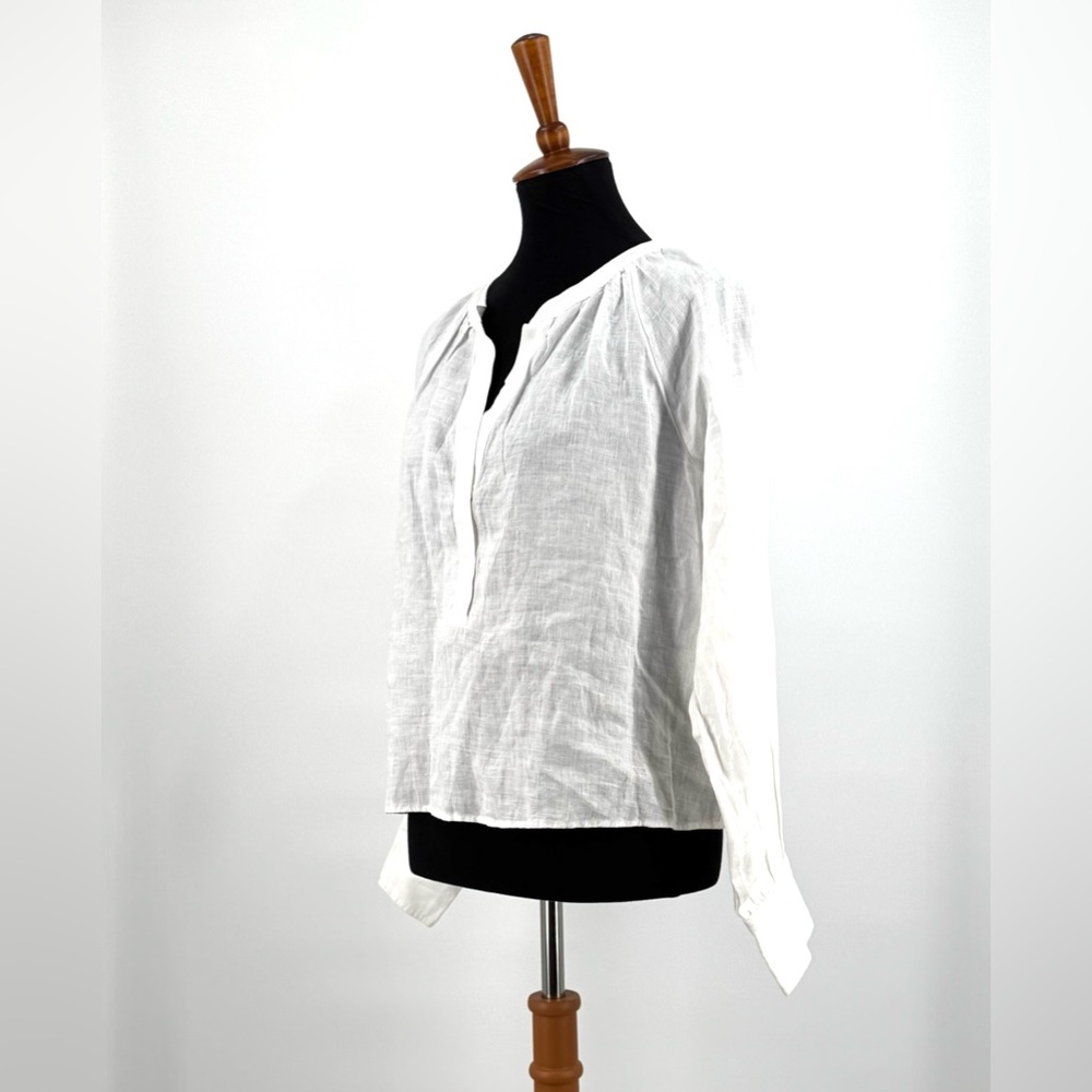 J. Crew White Linen Cabana Top Size M NWT - Picture 13 of 14